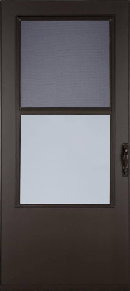Larson 36-in x 81-in Brown Mid-View Storm Door | 37098042