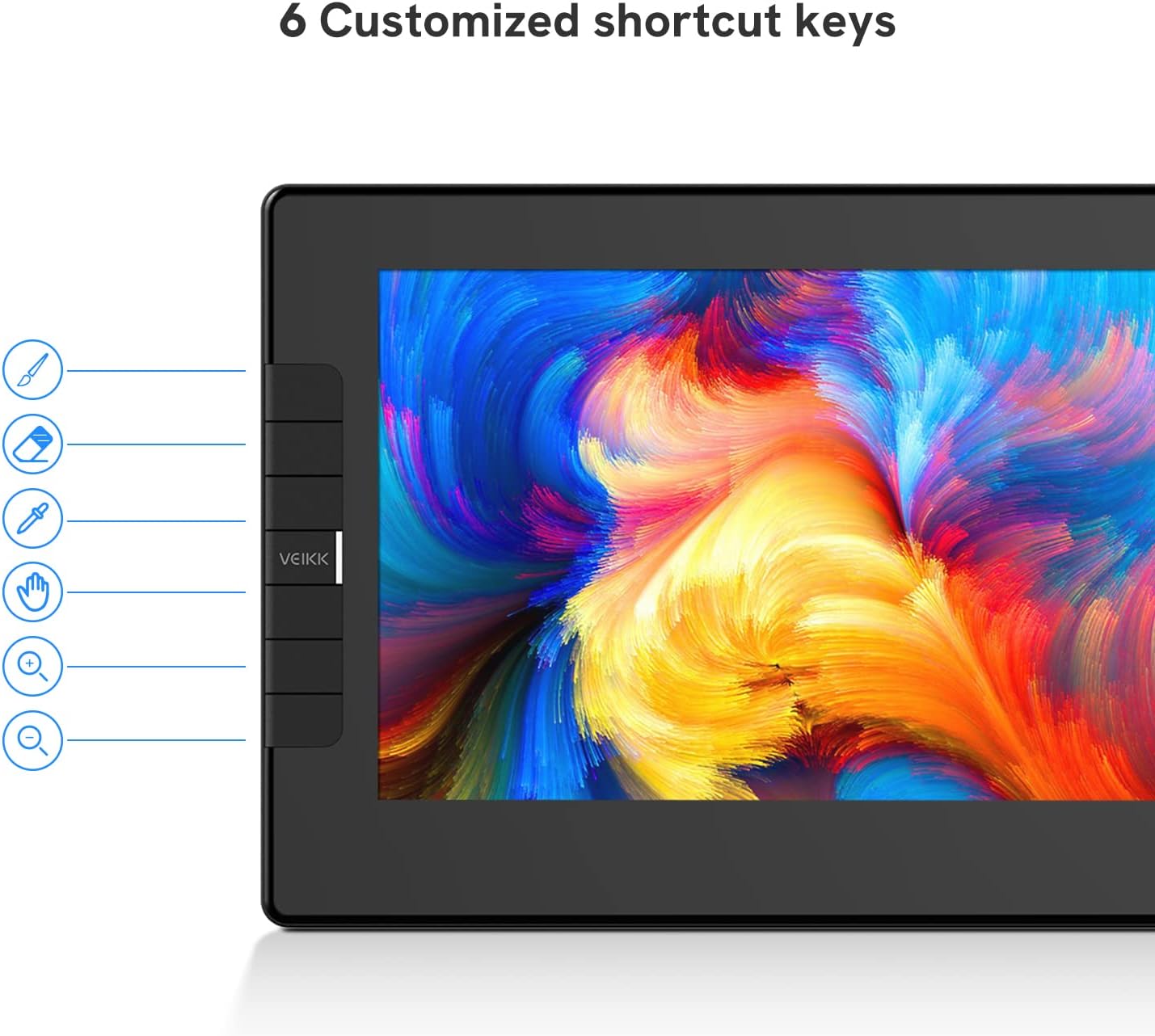 VEIKK VK1200 Drawing Tablet with Screen 11.6 inch Full-Laminated Art Tablet Graphic Tablet with Screen with Tilt Function Battery Free Stylus and 6 Shortcut Keys(8192 Levels Pen Pressure) - Image 2