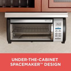 Alternative view of BLACK+DECKER Spacemaker Under-Counter Toaster Oven, Black/Stainless Steel, TROS1000D