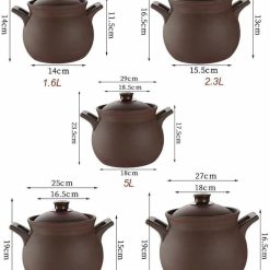 Alternative view of Ceramic Casserole clay pot for cooking pots claypot casserole dish dishes cazuelas de barro ceramic cookware japanese stew oven bakeware stoneware