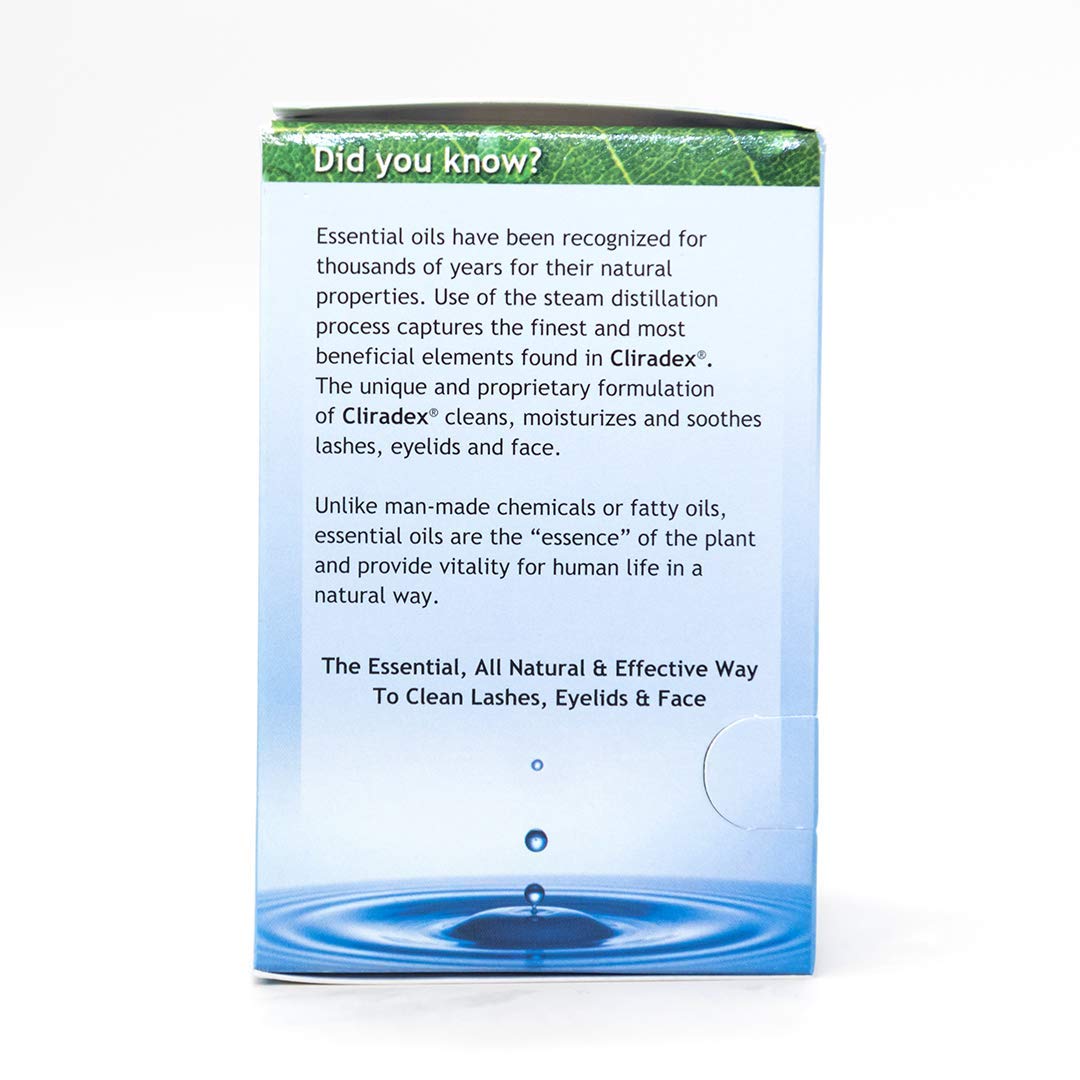 Cliradex Towelettes – Natural Face, Eyelash & Eyelid Cleanser – Wipes for Demodex, Blepharitis, Mgd and Red Irritated Eye Lid – Tea Tree Oil Extract. - Image 4