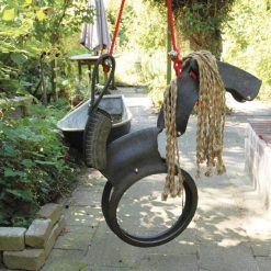 Alternative view of Esschert Design Horse Tire Swing with Rope Mane