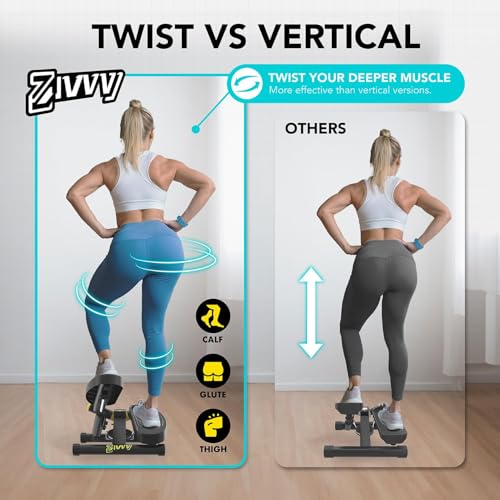 Mini Twist Stepper, Stepper Machine with 330LBS Weight Capacity, Mini Stepper for Full Body Workout, Adjustable Step Height, Smooth and Quiet, Step Machine for Men Women - Image 7