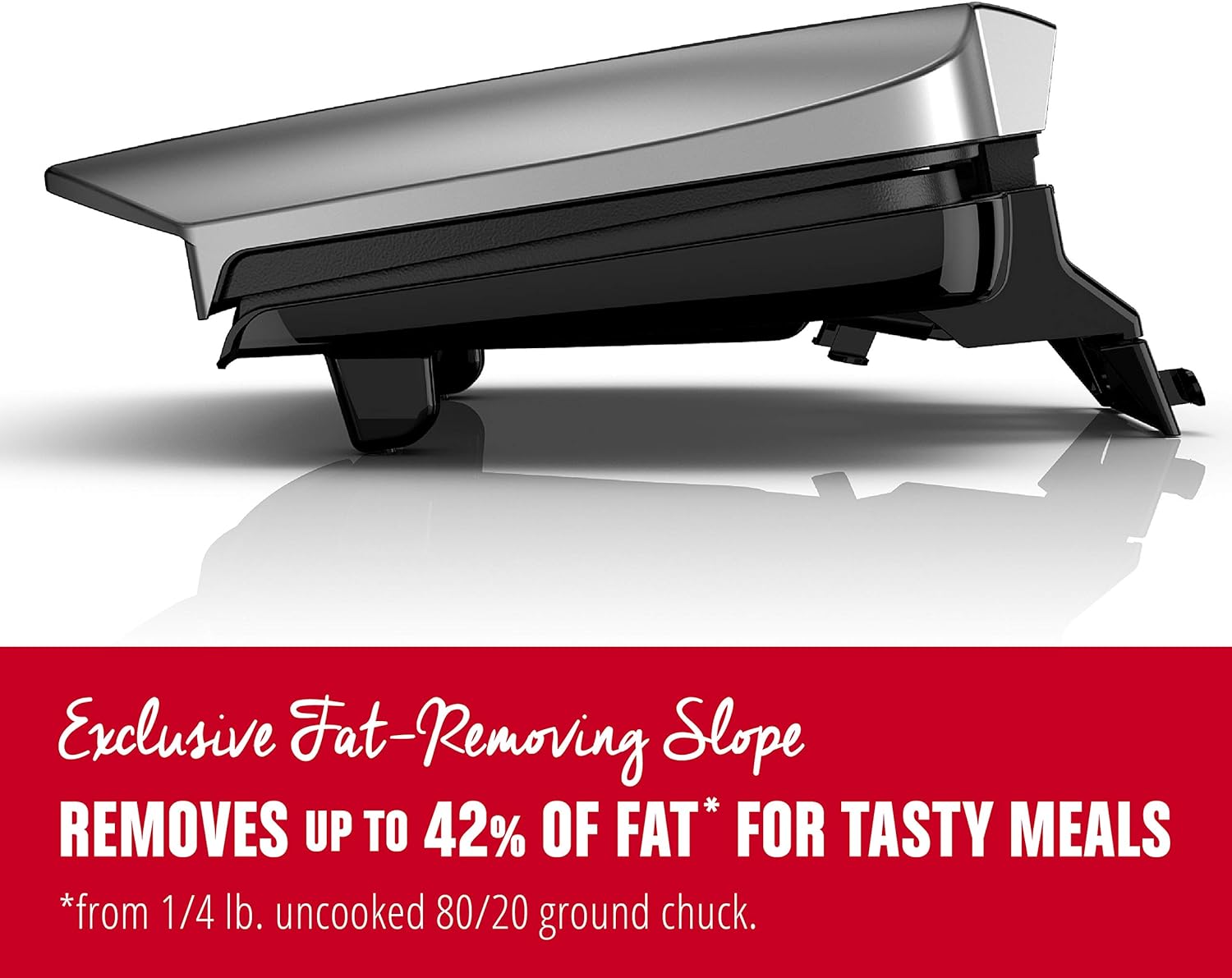 George Foreman 9-Serving Basic Plate Electric Grill and Panini Press, 144-Square-Inch, Platinum, GR2144P - Image 5