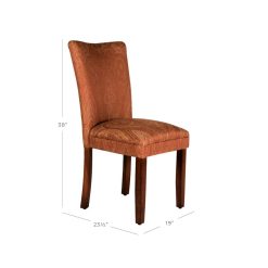 Alternative view of HomePop Parsons Red/Gold Damask Dining Chair