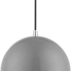 Alternative view of Livex Lighting Piedmont – 1 Light Globe Pendant in Industrial Style-15 Inches Tall and 10 Inches Wide-Shiny Light Gray/Polished Chrome