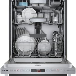 Alternative view of Bosch – 800 Series 24 Top Control Built-In Dishwasher with CrystalDry, Stainless Steel Tub, 3rd Rack, 40 dBa – Stainless steel
