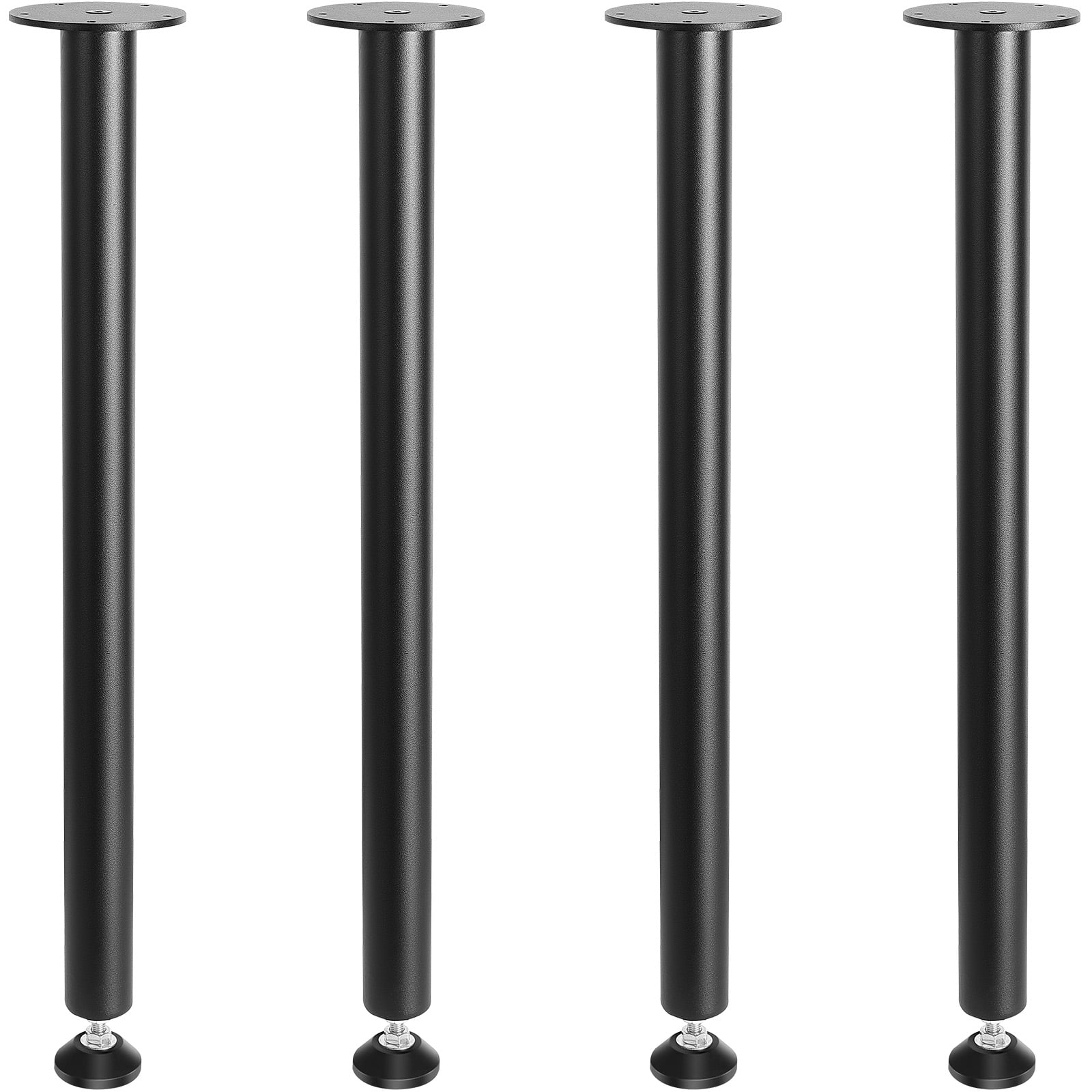 SKYSHALO 28 Solid Steel Adjustable Desk Legs Office Table Furniture Set of 4 Black - Image 9