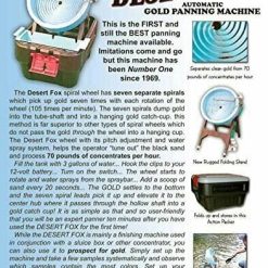 Alternative view of Desert Fox Automatic Gold Panning Machine – Variable Speed – Blue Spiral Wheel – Desert Gold Mining Equipment