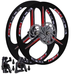 BBR Tuning 26 inch Heavy Duty 3 Spoke Motorized Bike Mag Wheel Set – Black
