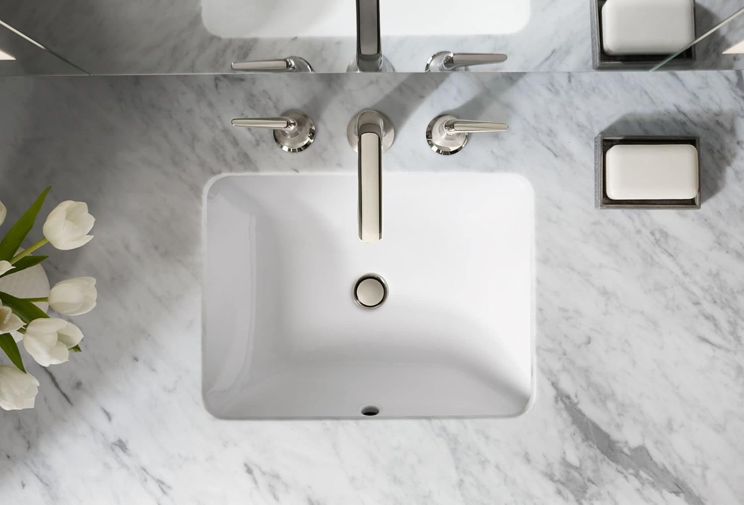 KOHLER K-20000-0 Caxton Under-Mount Bathroom Sink, White - Image 5