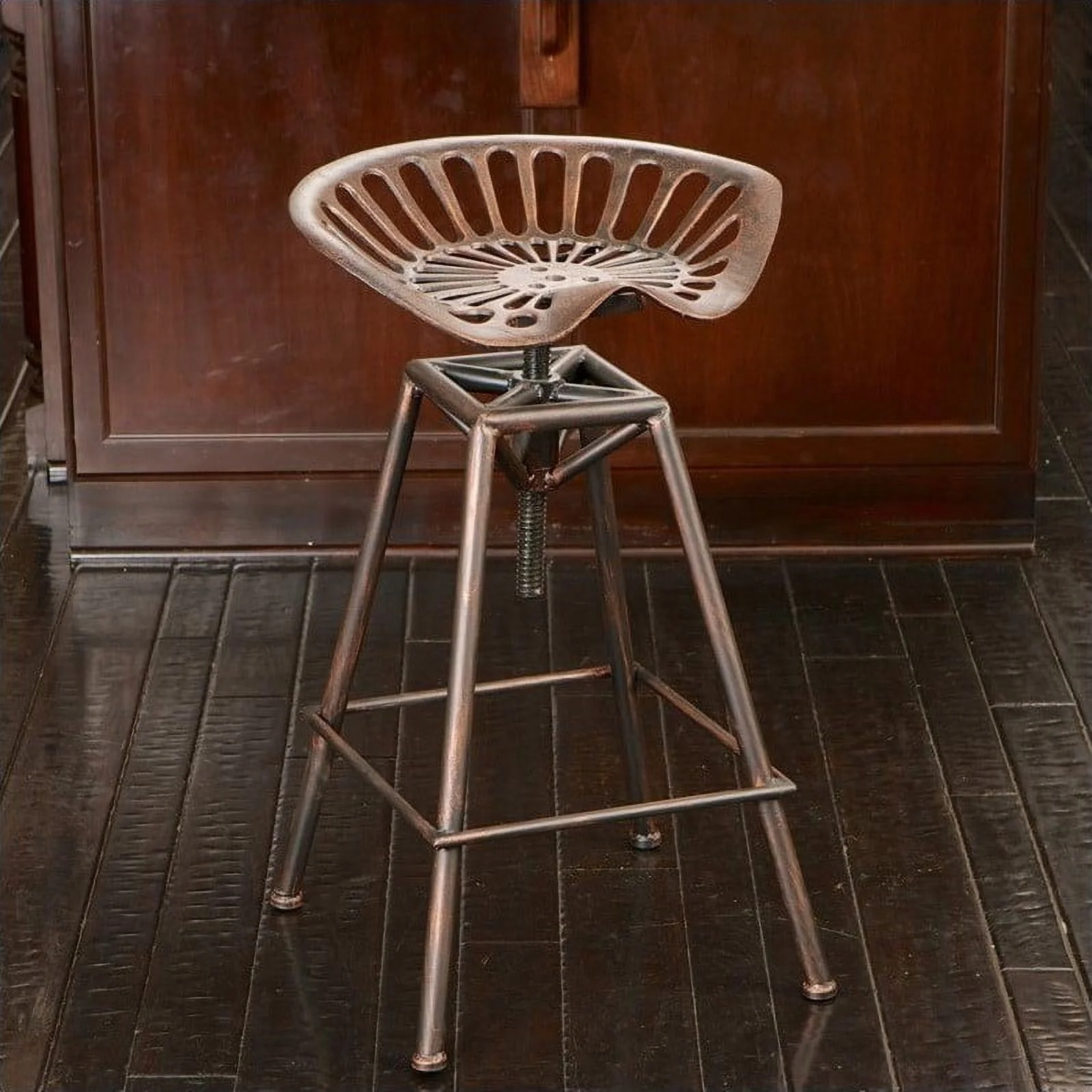Noble House 26 Lawrence Saddle Bar Stool in Copper and Silver - Image 5