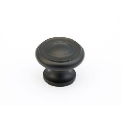 Schaub and Company 704-10PACK Traditional Designs 1-1/2 inch Mushroom Cabinet KN Flat Black