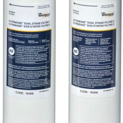 Whirlpool WHEEDF Dual Stage Replacement Pre/Post Water Filters | Fits WHADUS5 & WHED20 Filtration Systems | 1 Set, Pack of 2, Grey , Gray Pack of 2