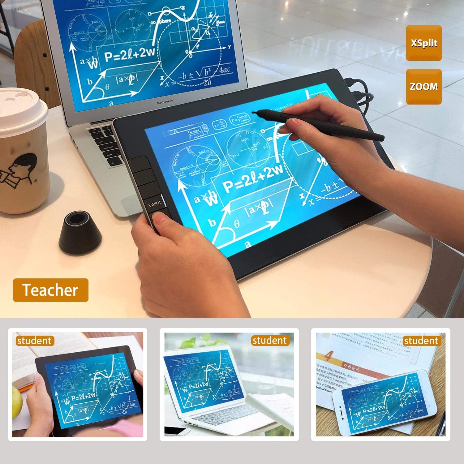 VEIKK VK1200 Drawing Tablet with Screen 11.6 inch Full-Laminated Art Tablet Graphic Tablet with Screen with Tilt Function Battery Free Stylus and 6 Shortcut Keys(8192 Levels Pen Pressure) - Image 7