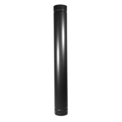 PelletVent 3 in. x 60 in. Double-Wall Chimney Stove Pipe in Black