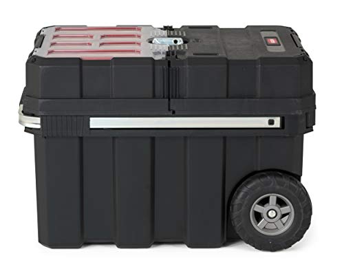 Keter Masterloader Resin Rolling Tool Box with Locking System and Removable Bins ?C Perfect Organization and Storage Chest for Power Drill, Tape Measure, and Screwdriver Set, Black - Image 12