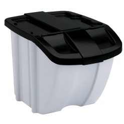 Alternative view of Suncast 18 Gallon Indoor or Outdoor Stacking Recycle Storage Bin, Gray (3 Pack)