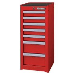 Westward 15-1/2×22 Side Cabinet, 7 Drawers, Red, 32H864