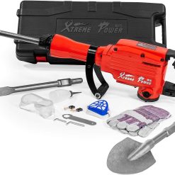 XtremepowerUS 61116-XP Jack Hammer w/Chisel & Shovel Bits Heavy Duty Electric 2200W Demolition Construction Concrete Breaker Punch Drill