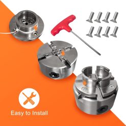 Alternative view of 4 Inch Wood Lathe Chuck Set 1 x 8 tpi, Self Centering 4 Jaw Wood Turning Chuck