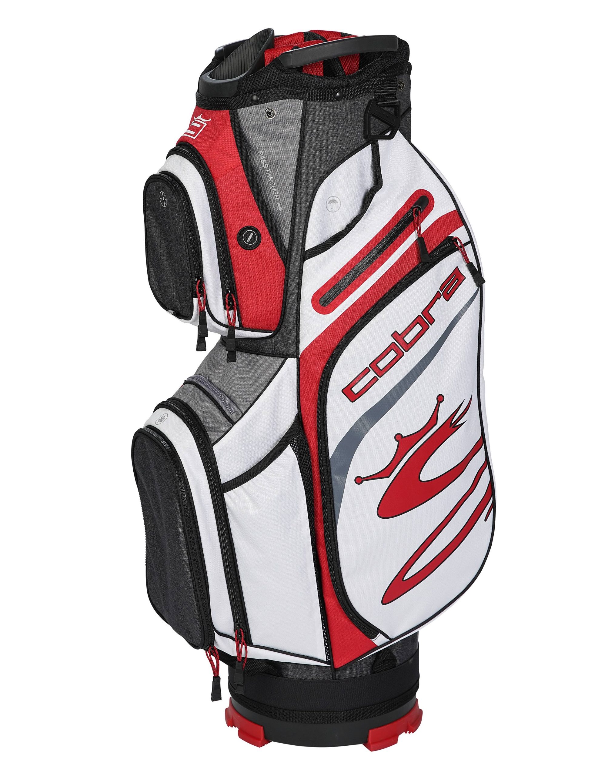 Cobra Golf 2020 Ultralight Cart Bag – Black-High Risk Red-White