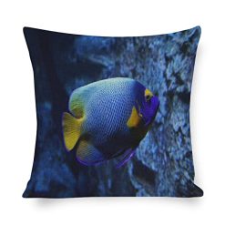 Cushion Pillow Cover Ocean Sea Starfish Zippered Pillow Cover Underwater Sea World Fish Nautical Ocean Throw Pillow Covers 18×18 Pillows for Couch Sofa Patio Furniture Home Decor