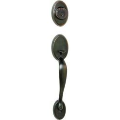 Kwikset 800CE 11P SMT Lip RCAL RC Chelsea Handleset Exterior Only SmartKey Venetian Bronze