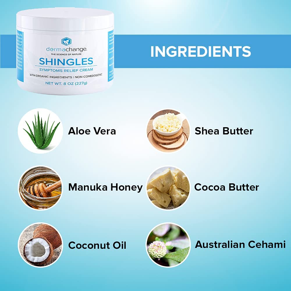 Natural Shingles Treatment and Relief Cream – with Manuka Honey – Shingle Nerve Pain Ointment – Natural Moisturizer for Face and Body – Stops Shingle Breakouts, Burning, Scar, Itchy Dry Skin (8oz) - Image 3