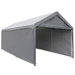 Abba Patio 10 x 20 ft Heavy Duty Portable Carport, Car Canopy Dark Grey