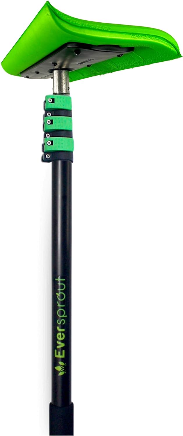EVERSPROUT Never-Scratch SnowBuster 7-to-24 Foot (Up to 30 Ft Standing Reach) | Pre-Assembled Extendable Roof Rake for Snow Removal | Heavy-Duty Aluminum, Soft Foam Pad | Exclusive Push/Pull Design