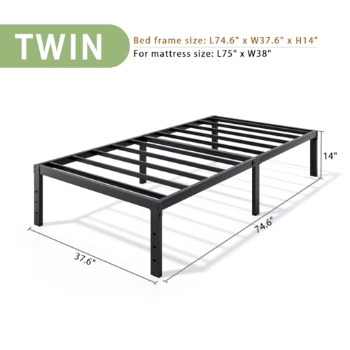 Metal Bed Frame Full Size – 14 Inch Heavy-Duty Full Platform Bed Frame No Box Spring Needed, Easy Assembly, Noise-Free, Sturdy Mattress Foundation, Underbed Storage Space - Image 60