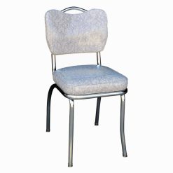 Richardson Seating Handle Back Diner Chair with 2×22 Box Seat Cracked Ice Grey