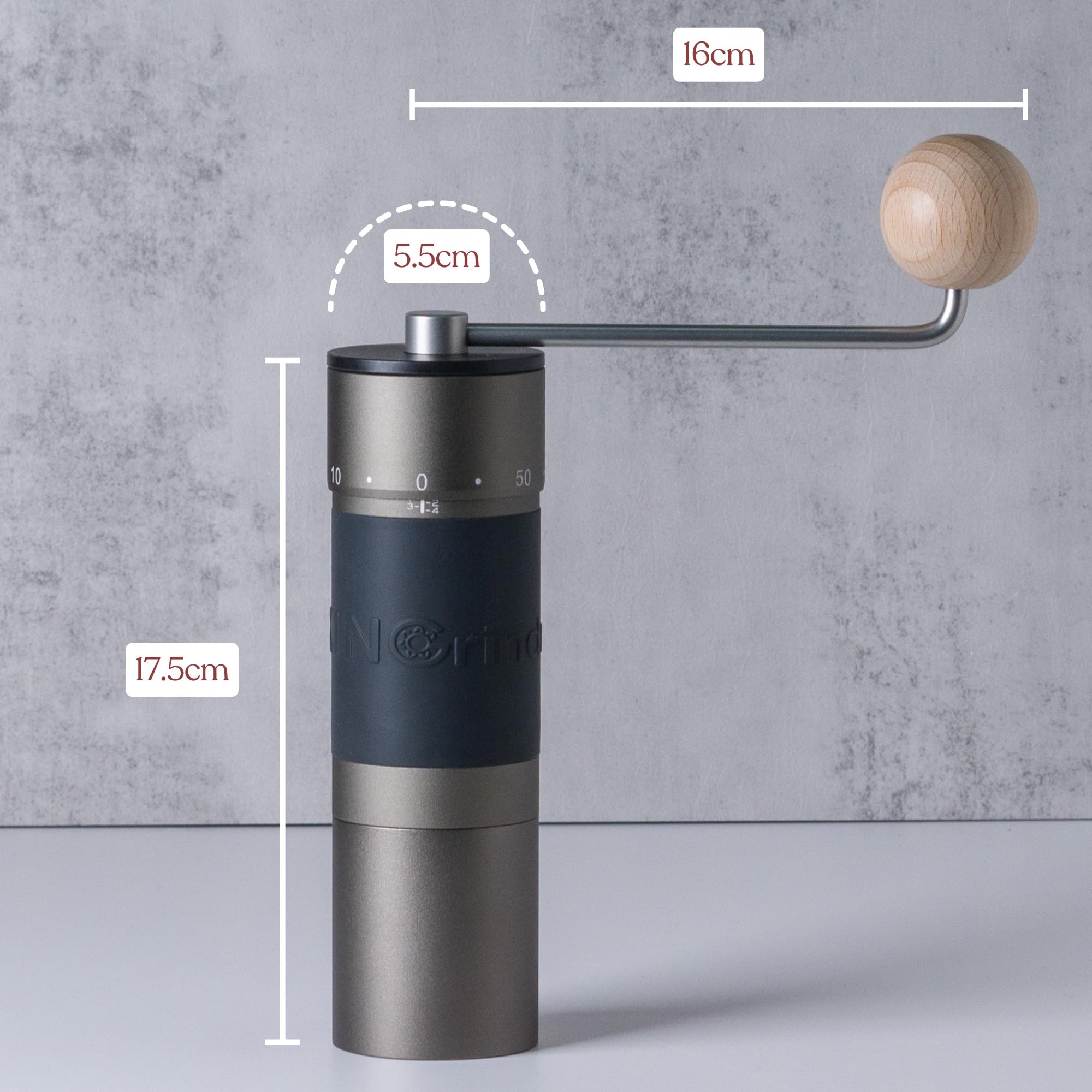 KINGrinder K6 Manual Hand Coffee Grinder with Straight Handle - Image 4