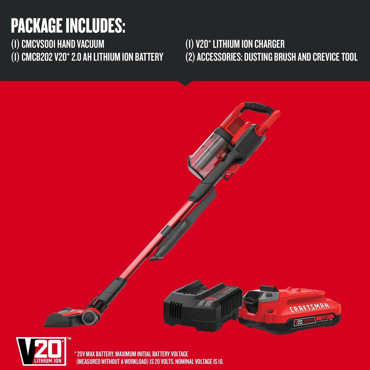Craftsman V20 Cordless Stick Vacuum - Image 4