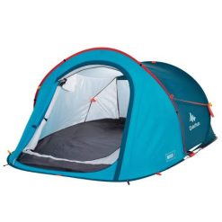 Quechua 2 Second, Waterproof Camping Tent, 2 Person, Blue