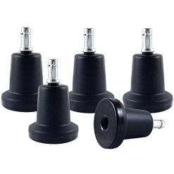 Enjoy Caster | 2.5 Inch Office Chair Casters for Herman Miller Aeron Steelcase Leap Chair | Dual Injection Polyurethane Wheels for Hardwood Floors | Universal Stem Size 7/16 Chairs (6506BUB-23)