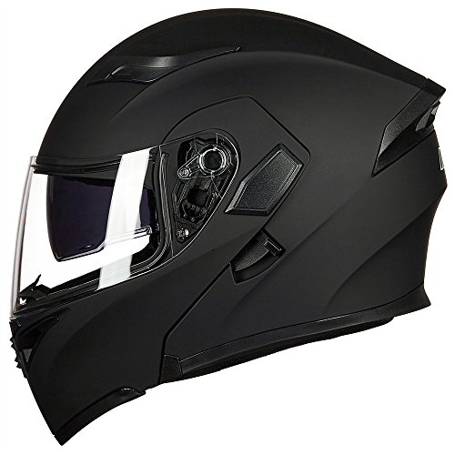ILM Motorcycle Dual Visor Flip up Modular Full Face Helmet DOT 6 Colors Model 902 - Image 31