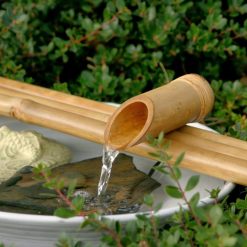 Bamboo Accents Water Fountain & Pump Kit ?C 18 inch, 3 Arm Style Split-Resistant All Natural Bamboo ?C DIY Indoor/Outdoor Zen Garden – Fits 15-30 inch Bowl (not Included)