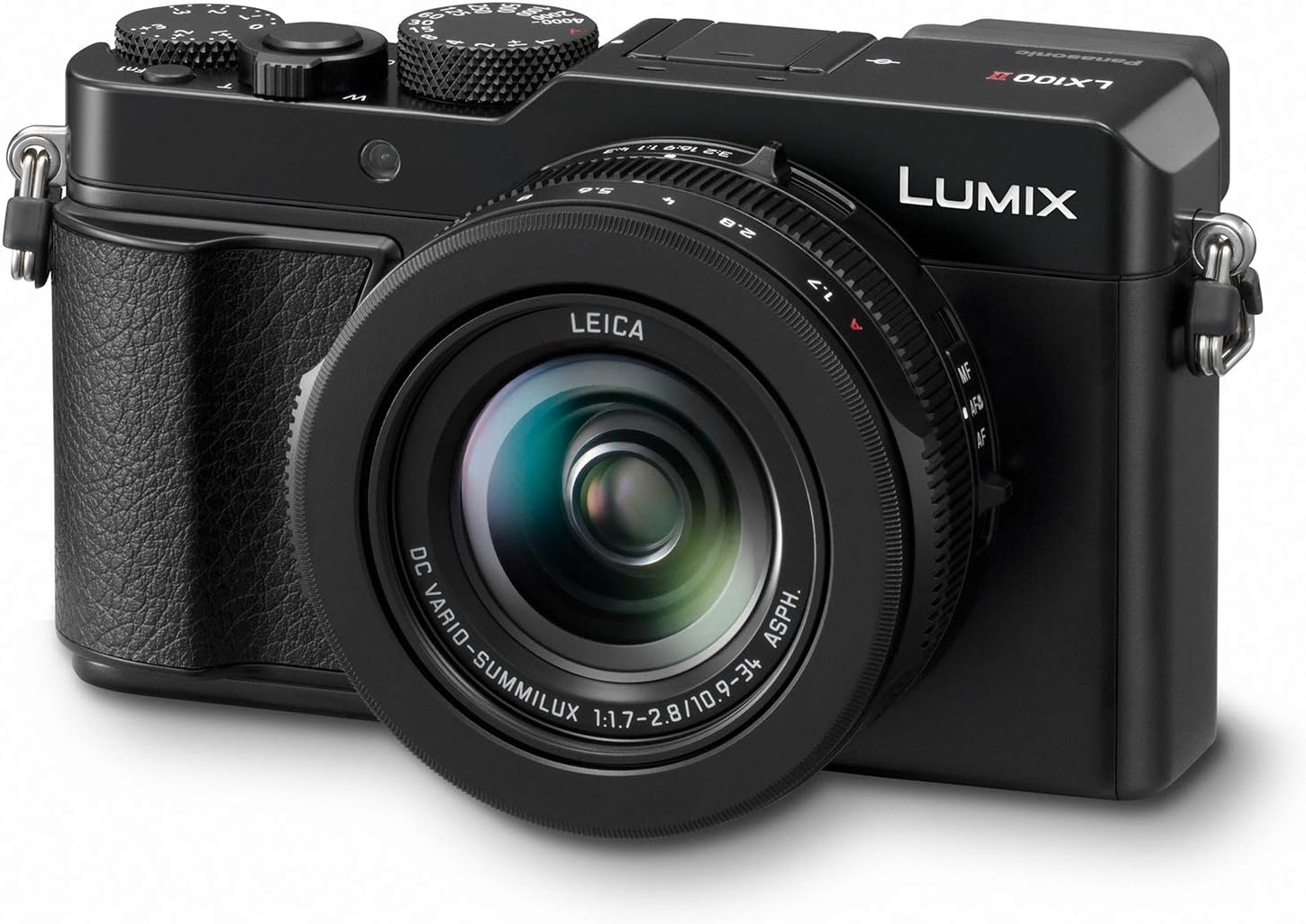 Panasonic Lumix LX100 II Large Four Thirds 21.7 MP Multi Aspect Sensor 24-75mm Leica DC VARIO-SUMMILUX F1.7-2.8 Lens Wi-Fi and Bluetooth Camera with 3 LCD, Black (DC-LX100M2)