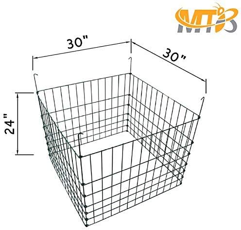 MTB Garden Wire Compost Bin 30x30x24 inches, Green, Garden Bed Fencing - Image 2