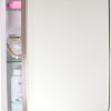 16×20 Austin Farmhouse Metal Framed Rounded Rectangle Recessed Bathroom Medicine Cabinet, Beveled Mirror, 14×18 in-Wall Opening, powder-coated Steel, Glass Shelves, Magnet Close, Brushed Nickel