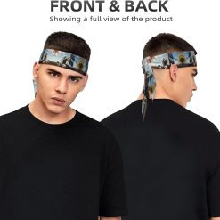 Alternative view of Sports Head Tie Made of Cotton Straps for Men & Women Moisture Wicking Athletic for Running, Gym, Working Out Historic Old Tower Bridge London Picture