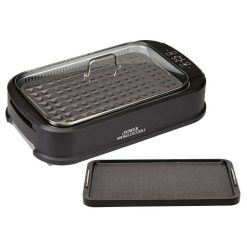Power Smokeless Grill with Tempered Glass Lid with Interchangeable Griddle