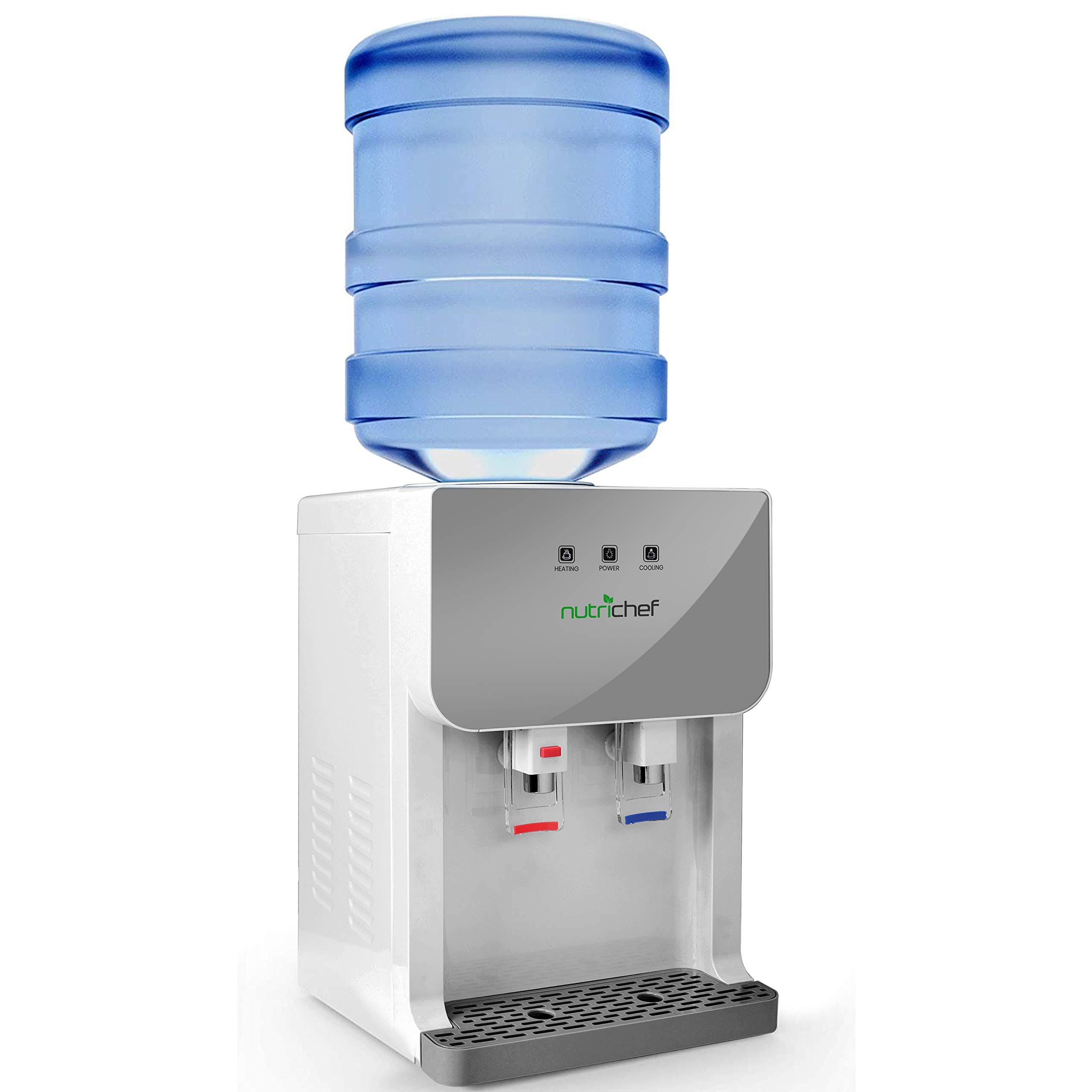 Nutrichef PKTWC36SL Universal Top Loading Hot and Cold Water Dispense