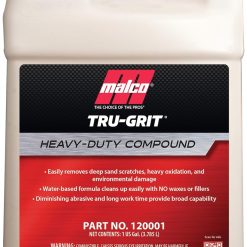 Malco Tru Grit – Heavy Duty Buffing and Polishing Compound for Cars/Automotive Paint Correction and Detailing/Removes 1000-1500 Grit Sand Scratches / 1 Gallon (120001)