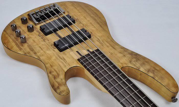 ESP LTD B-205 Fretless Spalted Maple Natural Satin 5 String Bass - Image 6