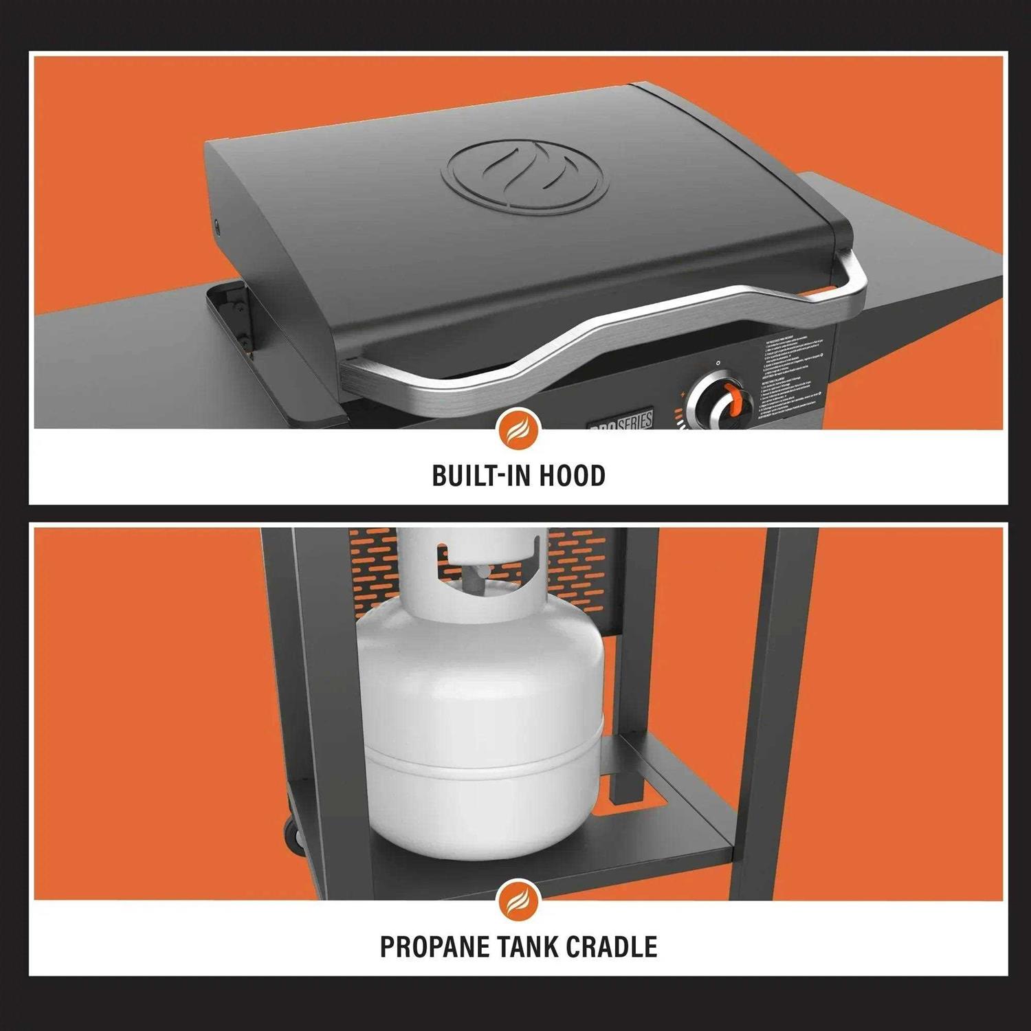 Blackstone Pro Series 2 Burner 22 Propane Pedestal Griddle with Hood - Image 5