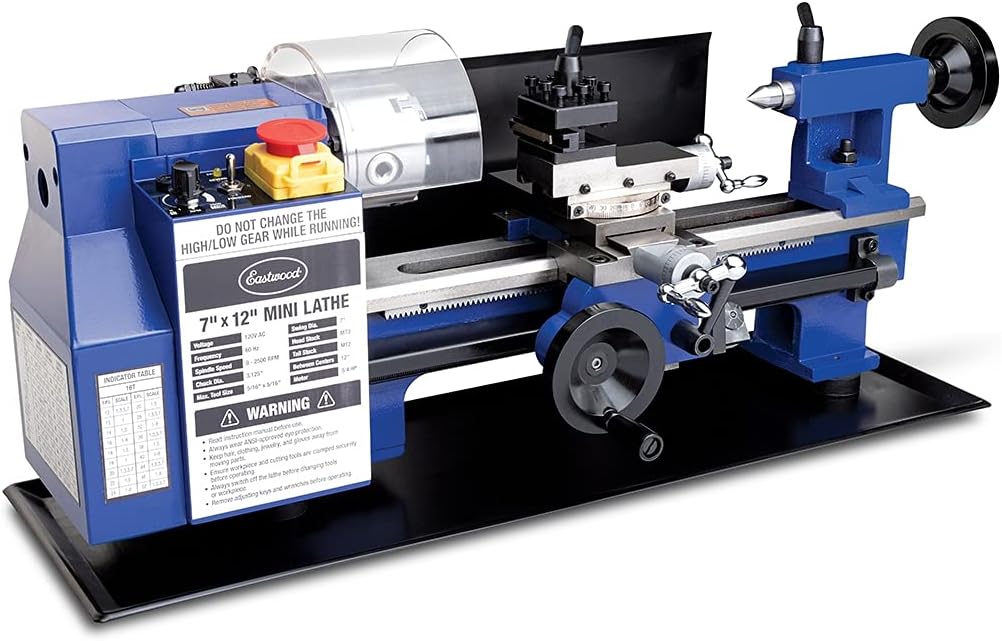 Eastwood Benchtop Mini Metal Variable Speed Lathe 7 x 12 Drilling Machine - Image 4