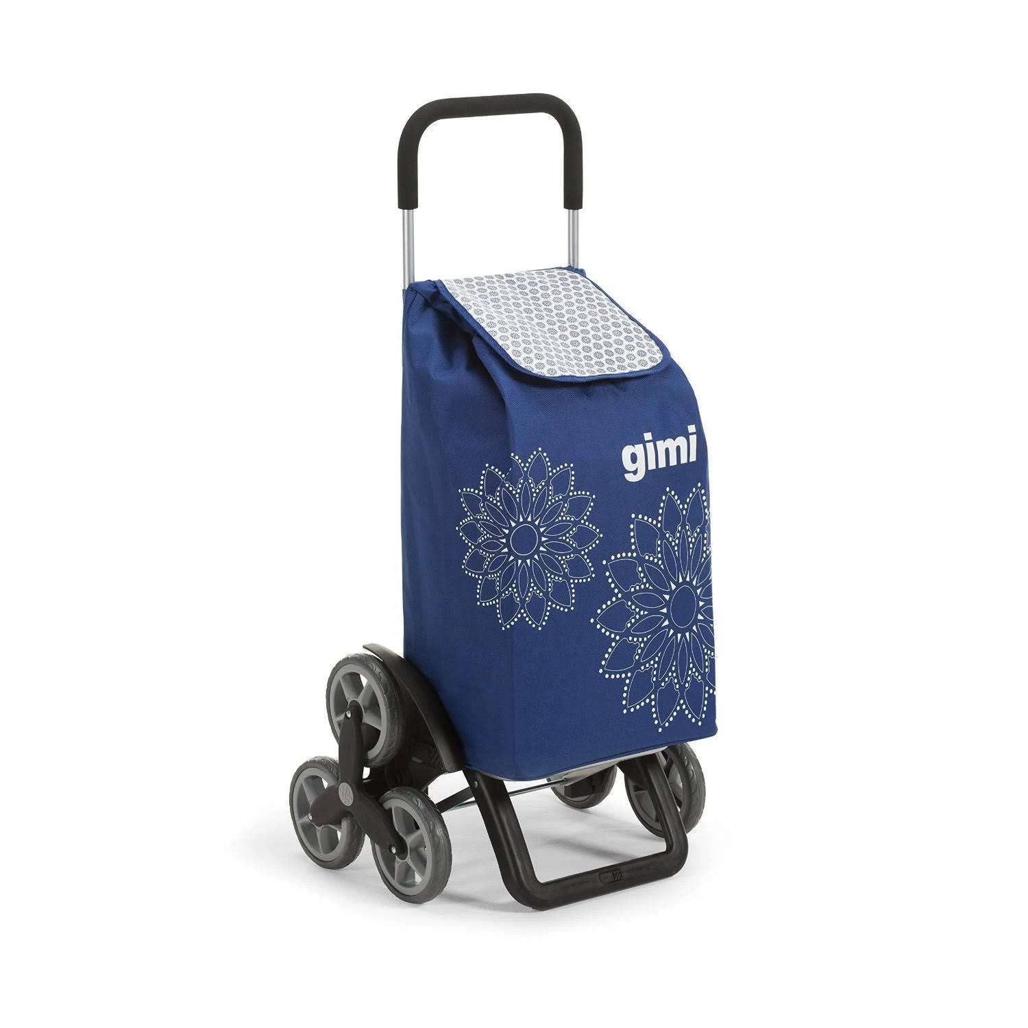 Gimi Tris Floral Shopping Trolley, Blue